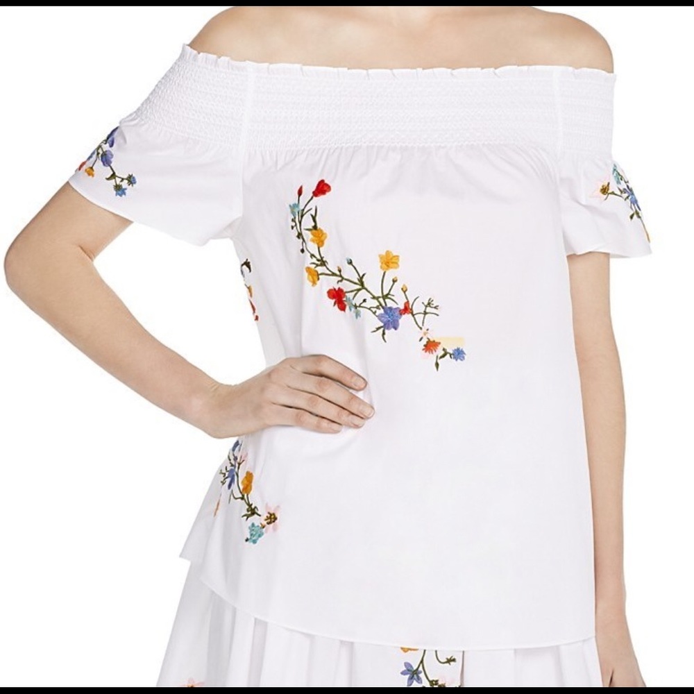 Tory Burch “Eliza”, off the shoulder top